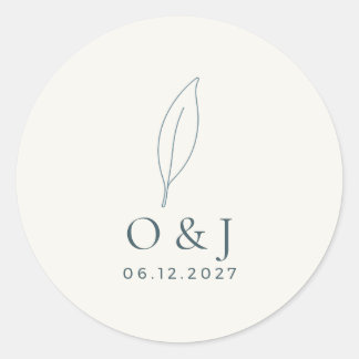 Olive Branch Minimalist Wedding Envelope Seal