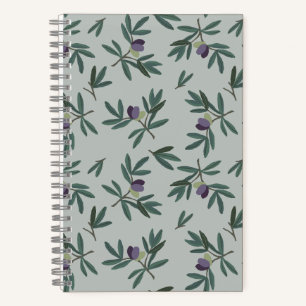 Olive branch pattern notebook