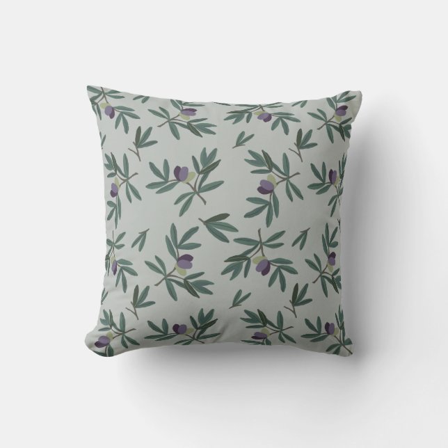 Olive branch pattern pillow home decor (Front)