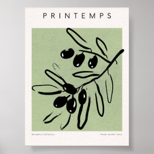 Olive Branch Wall Art Printemps Poster