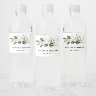 Olive Branch   Water Bottle Label
