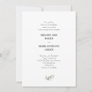 Olive Branch Wedding Invitation