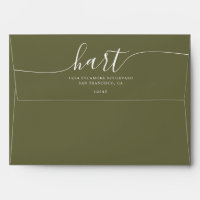 Olive Branch with White Script Return Address