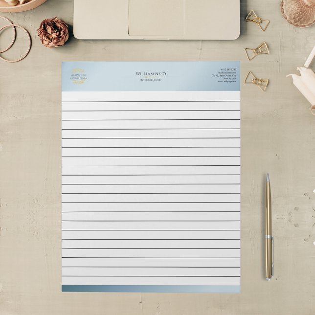 Olive Branch Wreath Professional Modern Lined Notepad (Creator Uploaded)