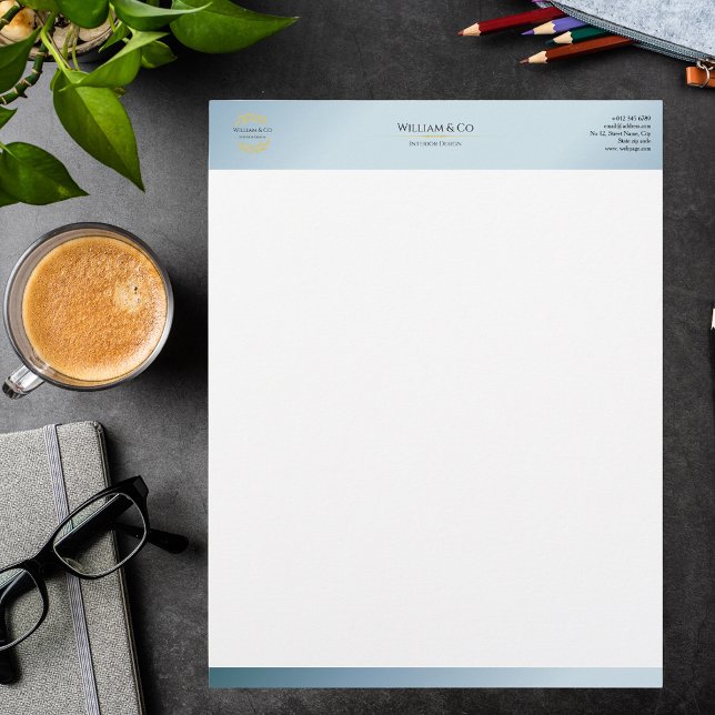 Olive Branch Wreath Professional Modern Minimalist Custom Letterhead (Creator Uploaded)