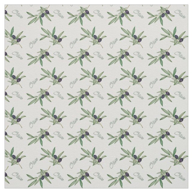 olive branches fabric (Swatch)