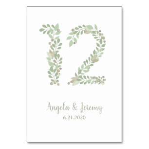 Olive Branches Number 12 Table Number