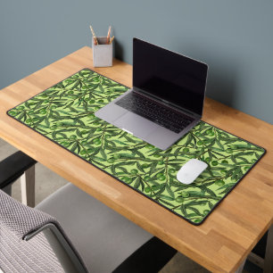 Olive branches on honeydew green desk mat