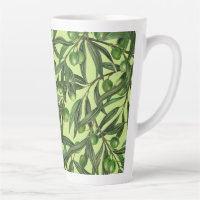 Olive branches on honeydew green