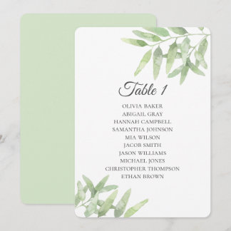 Olive Branches. Simple Wedding seating charts Invitation