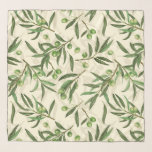 Olive branches watercolor scarf<br><div class="desc">Olive branches painted with watercolors,  seamless pattern design</div>