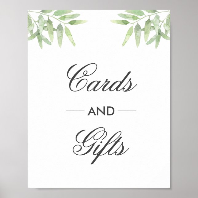 Olive Branches. Wedding cards and gifts Poster (Front)