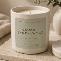 Olive Candle Branding Small Business Label