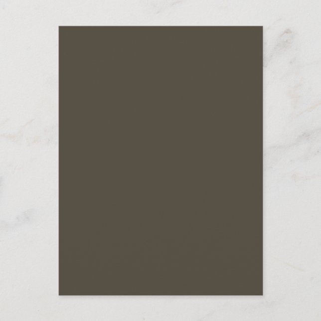 Olive Dark Green Solid Trend Colour Background Postcard (Front)