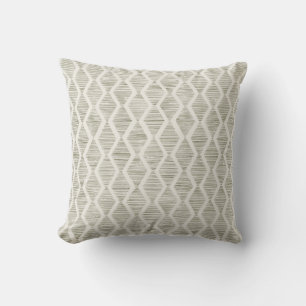 Olive Diamond Geometric Minimalist Throw Pillow
