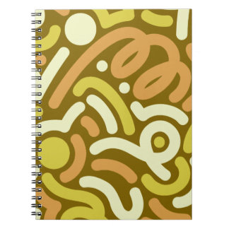 Olive Doodle Loop Pattern Notebook
