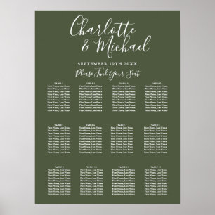 Olive Elegant Signature Wedding Seating Chart