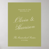 Olive Estate Calligraphy Wedding Welcome