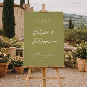 Olive Estate Calligraphy Wedding Welcome Poster