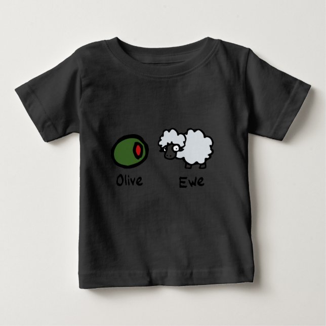 Olive Ewe Baby T-Shirt (Front)