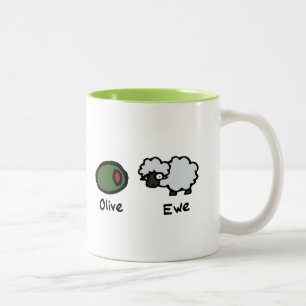 Olive Ewe Two-Tone Coffee Mug