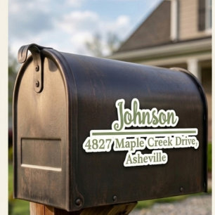 Olive Family Name & Address Mailbox Personalised
