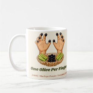 Olive Finger Champion Personalised Mug