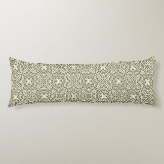 Olive Floral Lattice Body Cushion