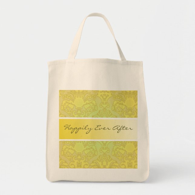 Olive & Gold Damask Wedding Bag (Front)