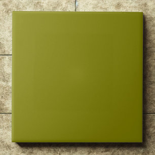 Olive Green #808000 Rich Earthy Modern Accent Tile