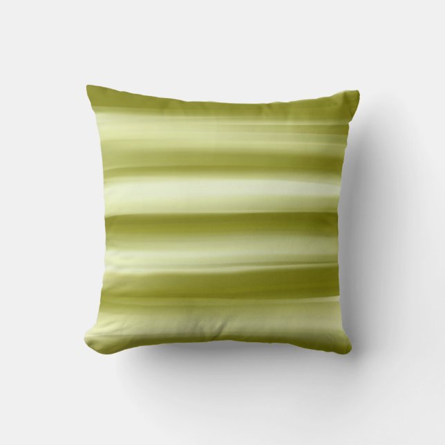 Olive Green Abstract Art Cushion (Front)
