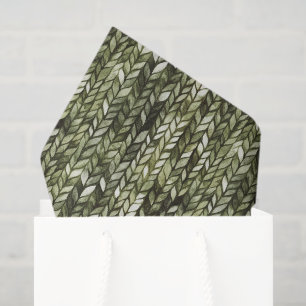Olive Green Abstract Christmas Tissue Paper
