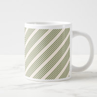 Olive green and beige five stripes pattern