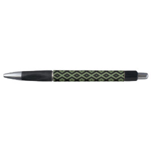 Olive green and black diamond pattern
