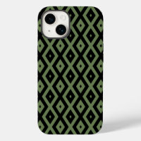 Olive green and black diamond pattern