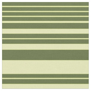 Olive Green and Lime Yellow Stripes Fabric