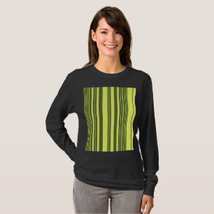Olive Green and Lime Yellow Stripes T-Shirt