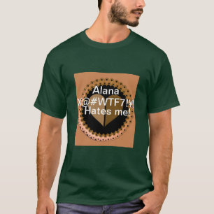 Olive Green and Tan Personalized with Message Men T-Shirt