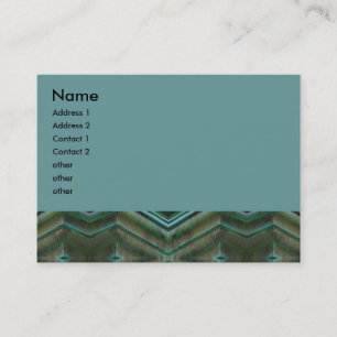 Olive Green and Teal pattern Business Card
