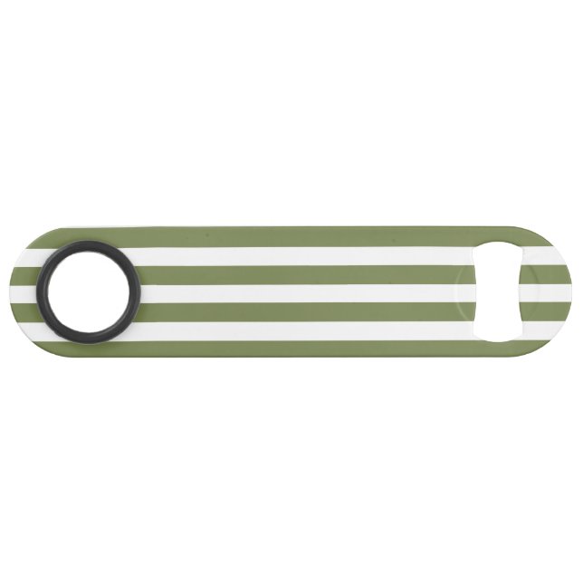 Olive green and white candy stripes (Back Horizontal)