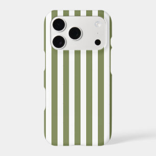 Olive green and white candy stripes