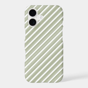 Olive green and white five stripe pattern