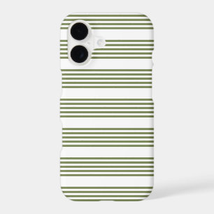 Olive green and white five stripes pattern