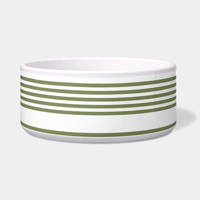 Olive green and white five stripes pattern (Front)