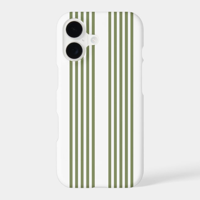 Olive green and white five stripes pattern (Back)