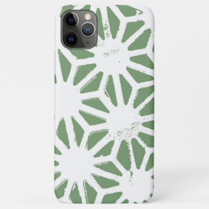 Olive green and white geometric pattern Case-Mate iPhone case