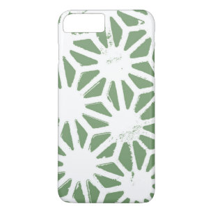 Olive green and white geometric pattern Case-Mate iPhone case