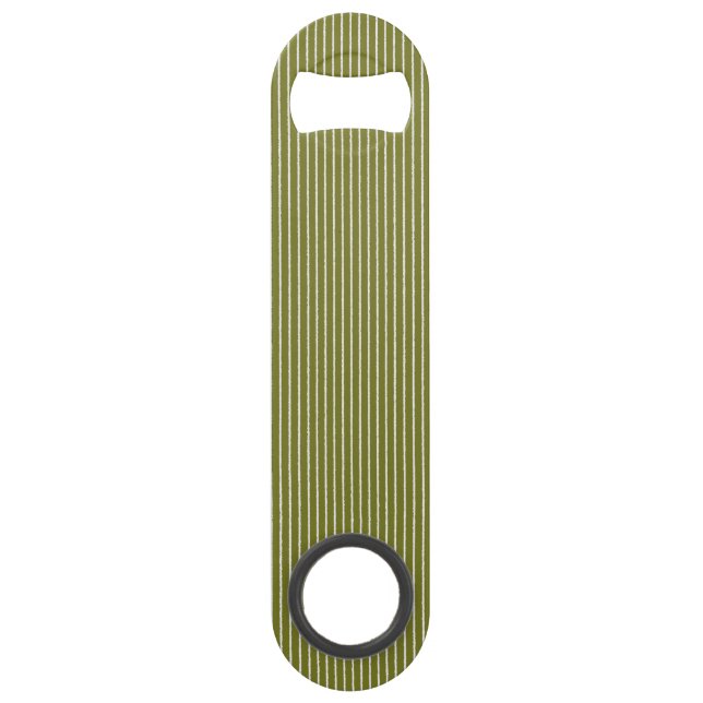 Olive Green and White Stripes with Uneven Lines (Front)