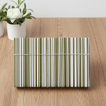 Olive Green and Yellow Barcode Stripes Giftwrap Wrapping Paper Sheet<br><div class="desc">The customisable gift wrap showcases a stylish olive green and white barcode striped design. Perfect for Father's Day,  birthdays,  retirement,  Boss's Day,  or any occasion,  this modern minimalist wrapping paper adds a unique and elegant touch to your gift. 
© Wafa Y. Dahdal - All Rights Reserved.</div>