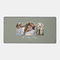 Olive green arch multi photo wedding gift decor